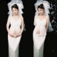 小清新孕妈写真照摄影服装 白色简约艺术时尚 孕妇摄影服装 影楼新款