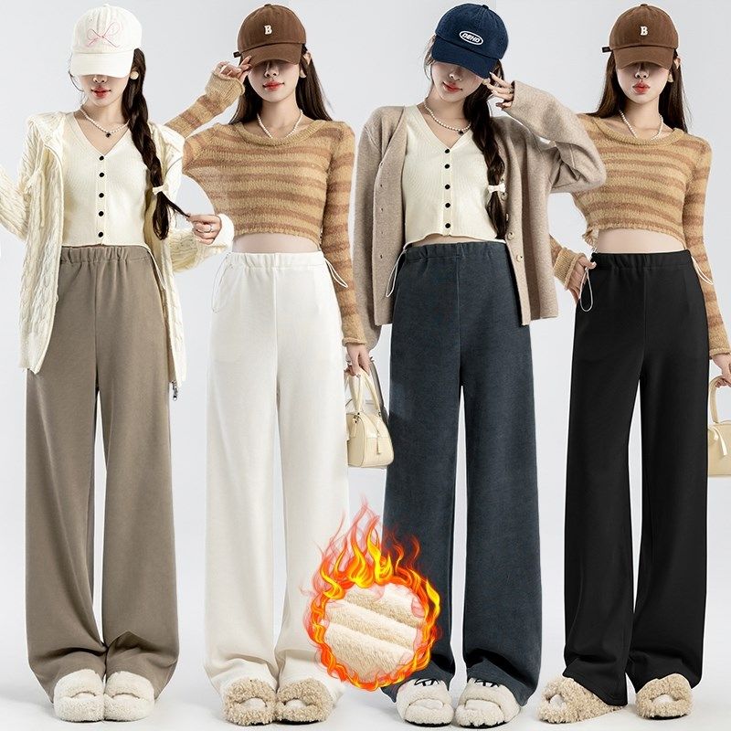 孕妇装秋冬加绒侧边抽绳可调节高腰阔腿裤有口袋休闲孕妈外穿长裤,孕妇装/孕产妇用品/营养,孕妇休闲裤,淘宝优惠券,粉丝福利购,淘宝优惠卷