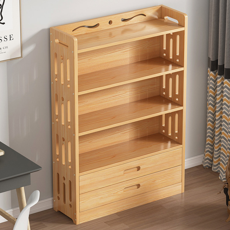 简易书架阅读架落地多层置物架家用儿童学生书桌上收纳架实木书柜,住宅家具,书架,淘宝优惠券,粉丝福利购,淘宝优惠卷
