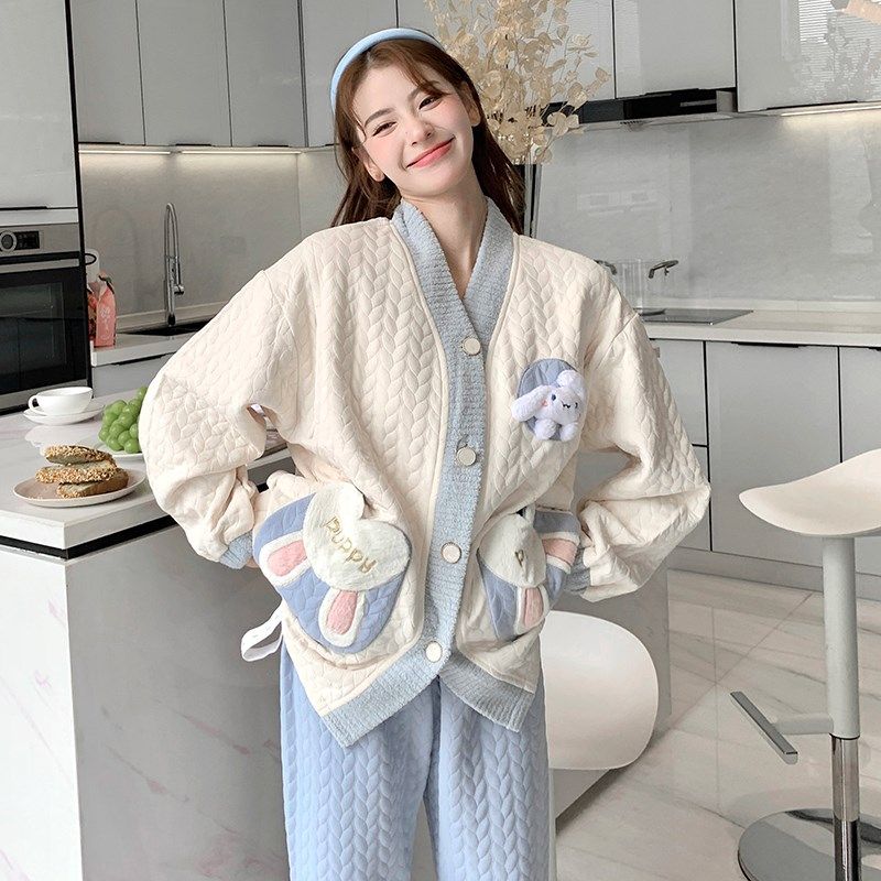 秋冬款月子服纯棉加厚空气棉孕妇睡衣产妇哺乳期大尺码200斤可外,孕妇装/孕产妇用品/营养,家居服套装,淘宝优惠券,粉丝福利购,淘宝优惠卷