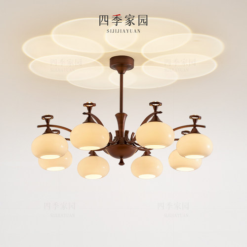 美式复古客厅吊灯餐厅大厅主灯法式中古风复古南洋风卧室灯具新款