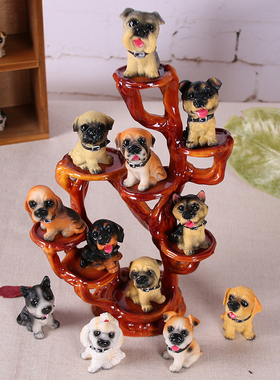 名犬仿真狗摆件书桌树脂动物装饰品创意礼物