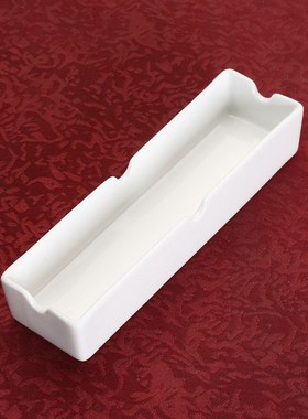 长方烟缸 纯白色骨瓷 长方形烟灰缸 陶瓷烟碟