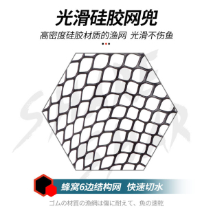 网合金抄网防挂带定位伸缩抄铝杆鲈鱼亚网路抄海钓手抄网捞鱼用品