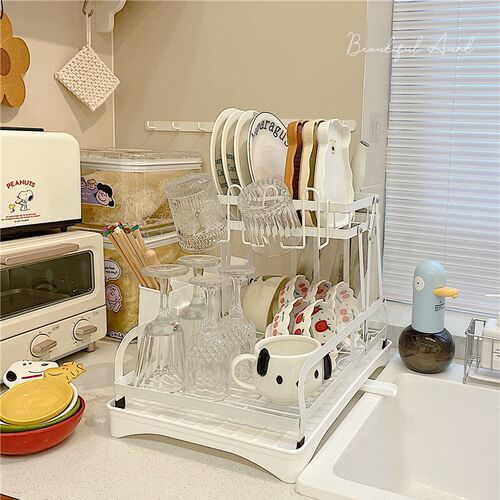 *漂亮的小姨妈*厨房沥水碗盘架多功能碗碟碗筷沥水架放碗架