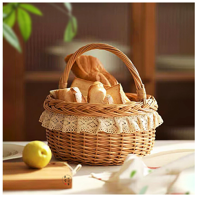 柳编野餐篮法式藤编篮子收纳筐花篮摄影道具水果篮花艺插花篮,收纳整理,其他收纳篮,淘宝优惠券,粉丝福利购,淘宝优惠卷