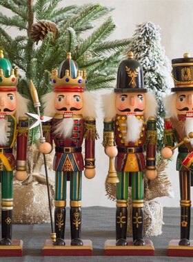 居胡桃夹子木品z创意家c酒吧装饰偶宴会摆件礼物