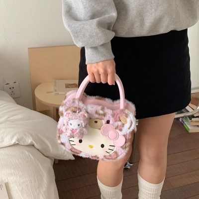 凯蒂猫毛绒可爱斜挎手提包
