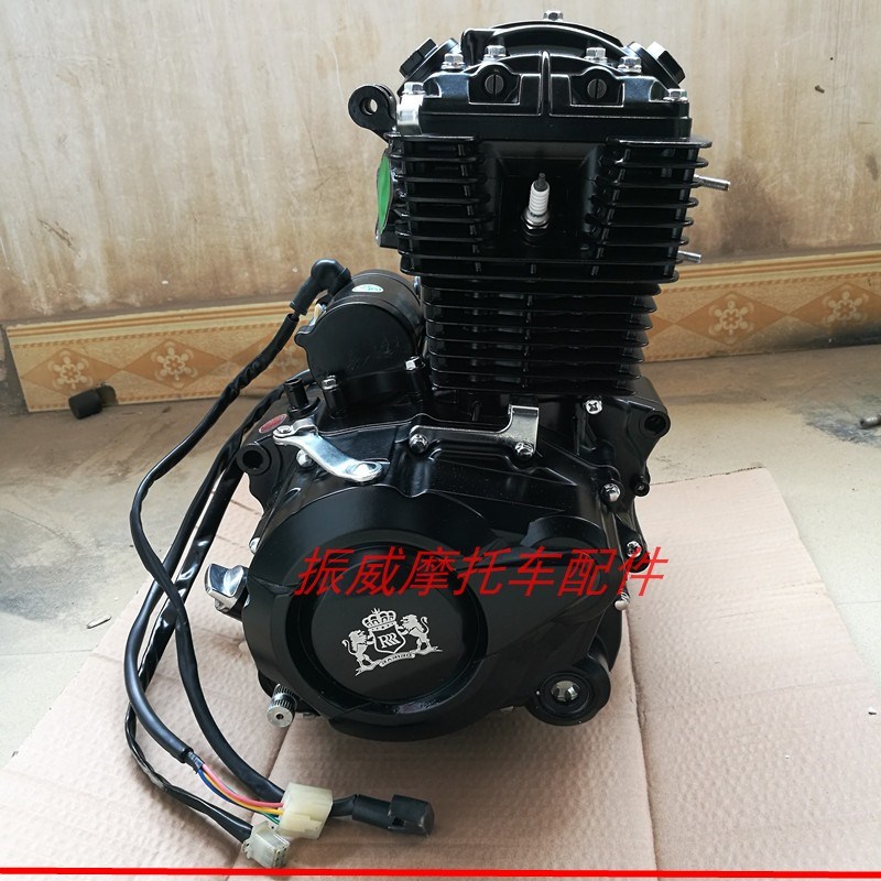 适用鹏城牌摩托车配件PC150-8D黑色国三机头引擎发动机总成