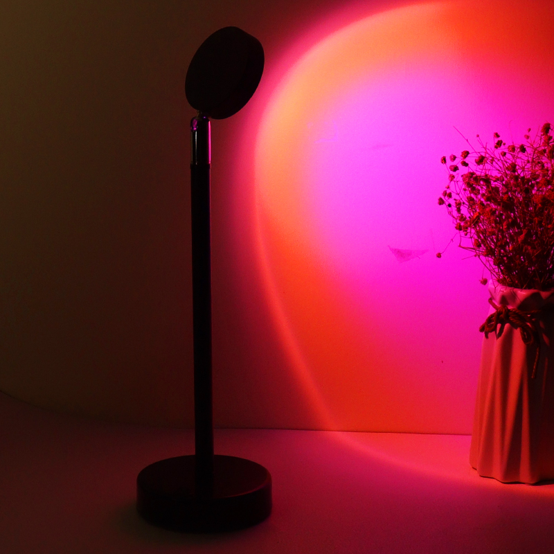 led充电酒吧台灯日落灯网红投影灯餐厅KTV氛围装饰小夜灯清吧桌灯