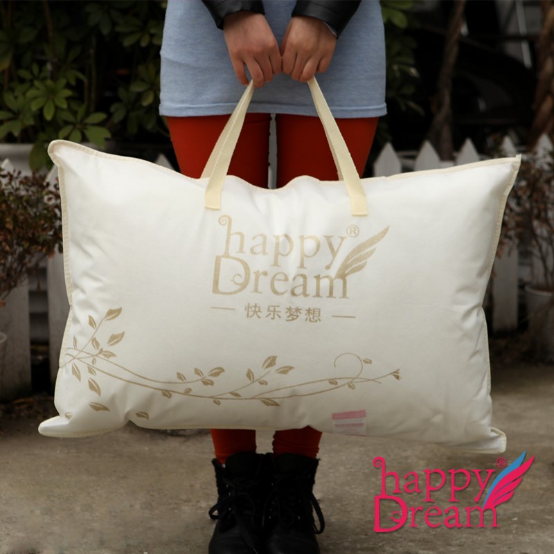 快乐梦想 桑蚕丝长枕头双人枕头芯 1.5米长枕芯情侣1.2米