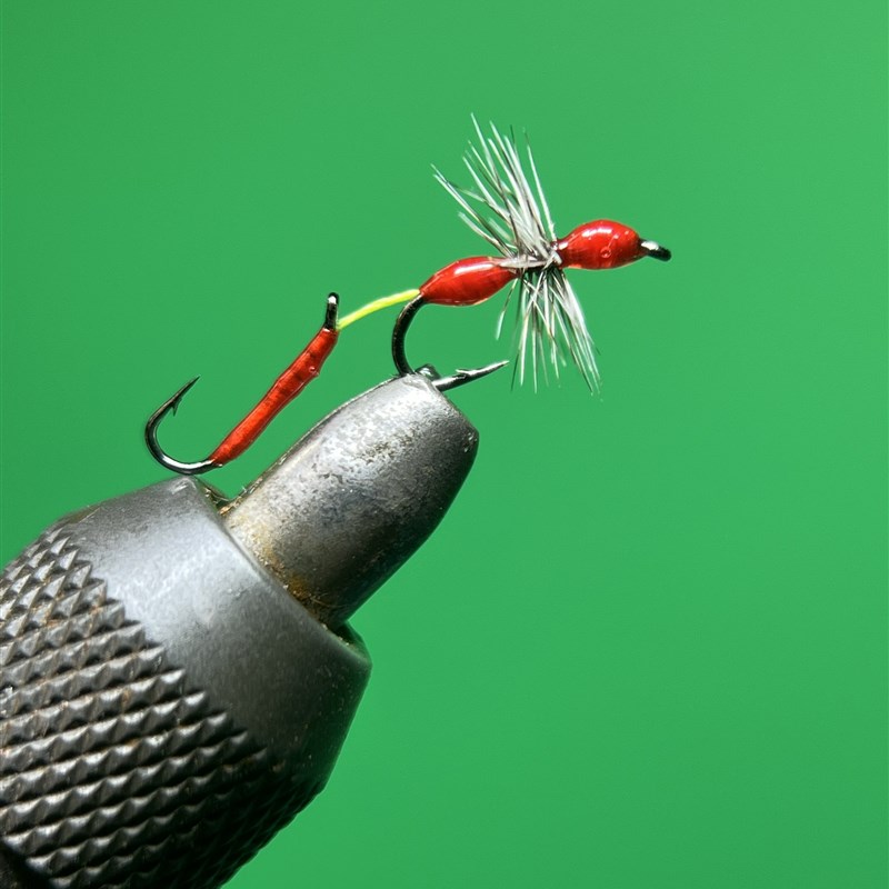 蚂蚁双钩响尾蛇桃花马口白条饵可用于路亚和飞钓高碳钢钩条不跑鱼