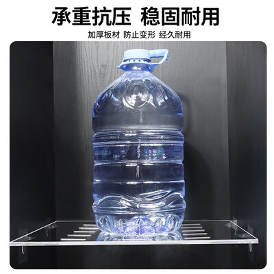 亚克力免打孔壁龛沥水隔板置物架衣柜收纳神器柜子分层架橱柜隔层