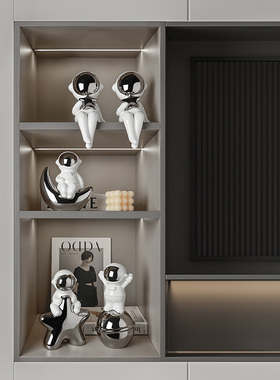 创意太空人太空人摆件现代简约客厅酒柜桌面装饰工艺礼品摆饰儿童