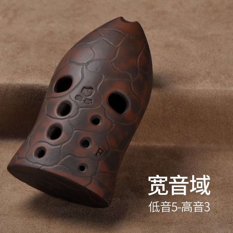 空谷埙十孔鱼埙宽高音双腔演奏埙古可水洗