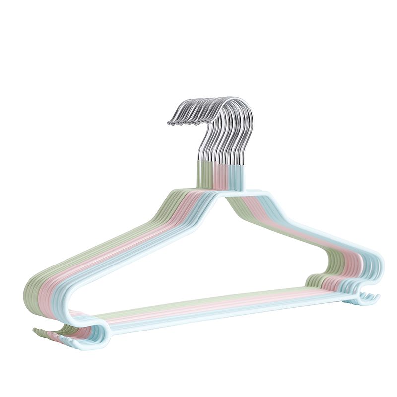 惠衆防滑无痕不锈钢成人阳台晾衣架加长加粗衣挂不变形组合衣架子