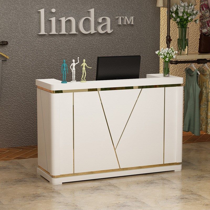 欧式收银台柜台简约服装店铺小型女装吧台理发美容院前台接待