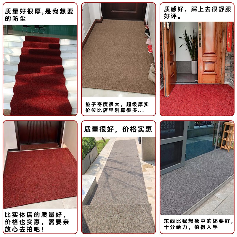 入户门地垫门口进门耐脏防滑门垫可裁剪耐磨地毯pvc加厚丝圈脚垫