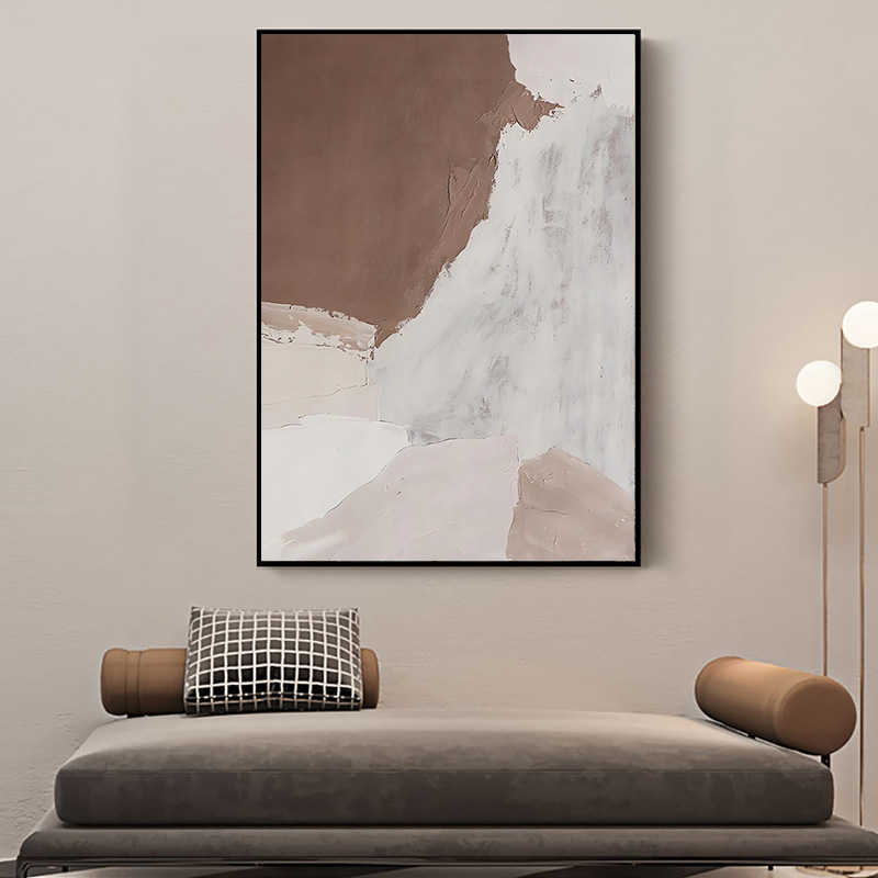 日式装饰画冷色抽象壁画玄关餐厅诧寂赤贫风大幅客厅沙发落地挂画图片