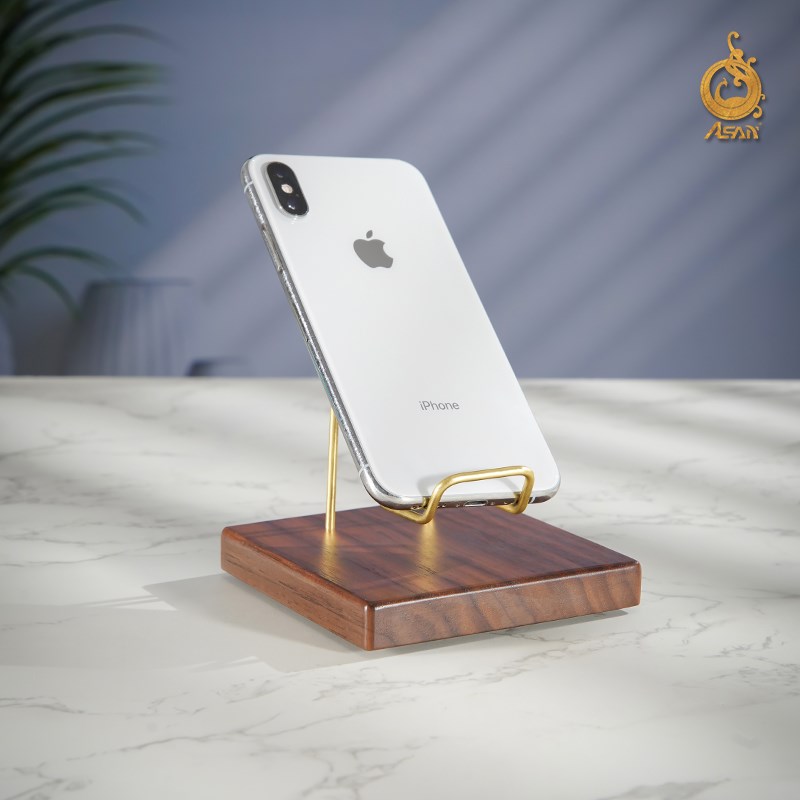 奇石头黑胡桃木底座黄铜水晶吊坠展示架摆放饰品架多功能底座托盘