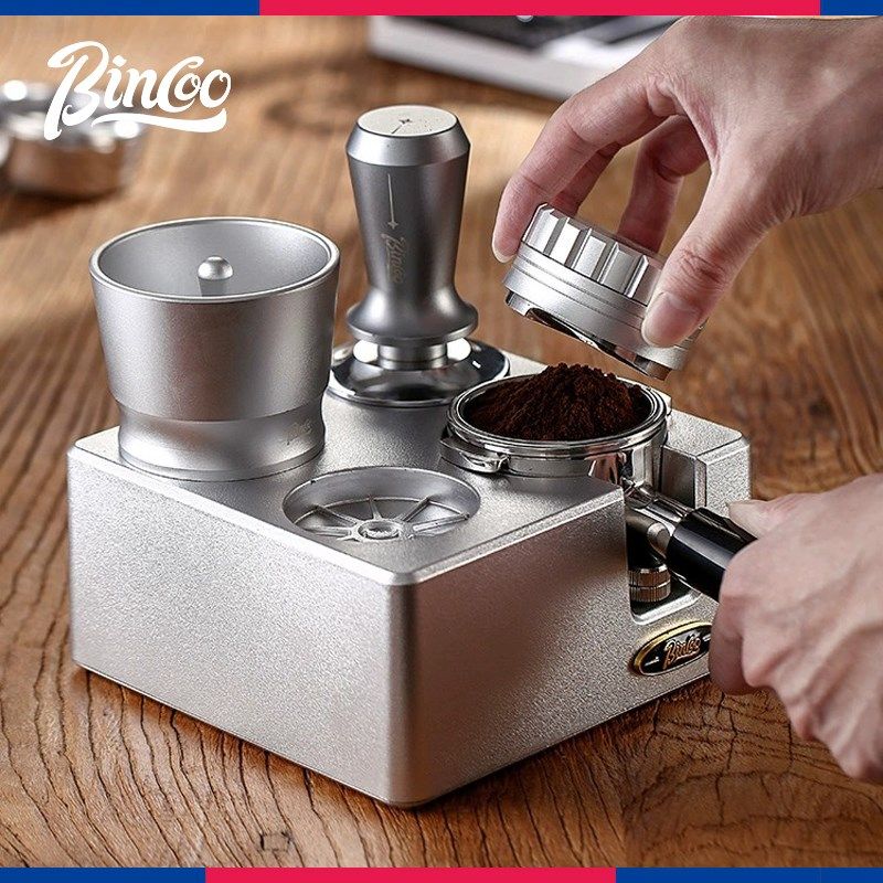 Bno银色四孔咖啡机压座手柄接粉环布粉器粉锤收纳工具套装,餐饮具,配套器具,淘宝优惠券,粉丝福利购,淘宝优惠卷