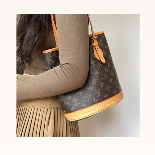【限时特价】【98新】Louis Vuitton/【小号水桶】/植鞣革修复