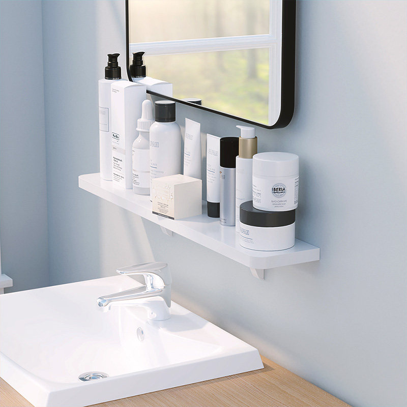 卫生间浴室厨房洗手台收纳架厕所墙壁挂一字隔板托盘,家庭/个人清洁工具,浴室角架/置物架,淘宝优惠券,粉丝福利购,淘宝优惠卷