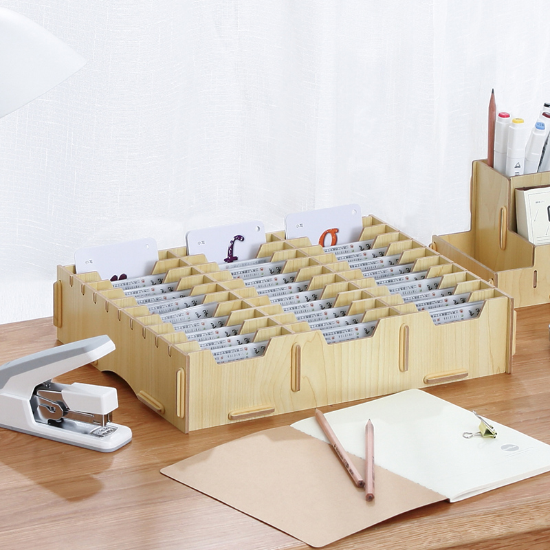 卡片盒子收纳盒放卡的架子酒店房卡整理盒名片分类整理桌面收纳架