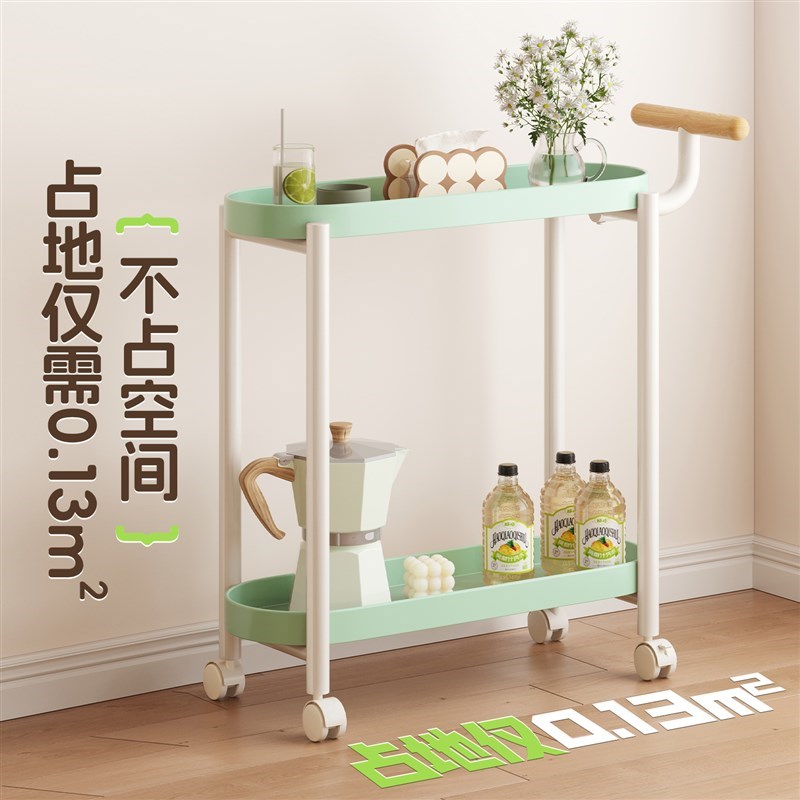 现代2025新款可移动小推车小花架沙发边几创意餐厅边柜置物架优选