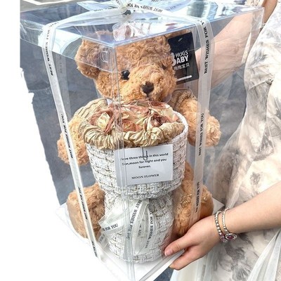小熊玩偶公仔永生玫瑰花束生日礼物女生送闺蜜男生同学毕业季礼物