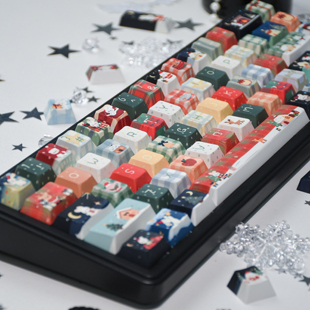 集帽屋 原厂高度PBT材质热升华 苹安小兔子主题键帽原厂高度130颗