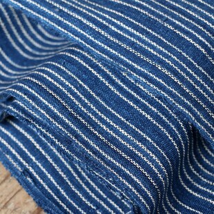 传统织染布料手工粗蓝土布靛蓝植物草木染手织色布茶席包宽45公分