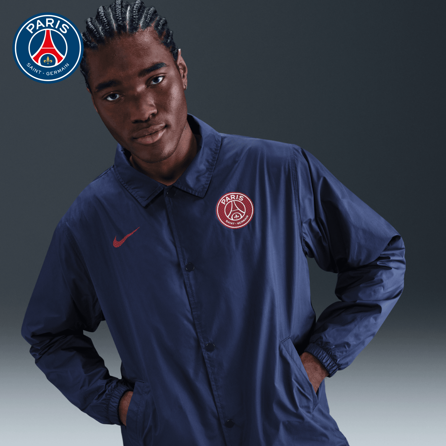 巴黎圣日耳曼教练运动夹克外套