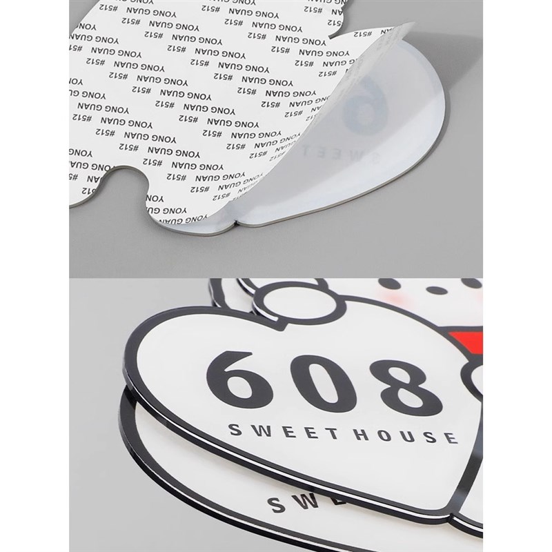 亚克力门牌定制门牌号码牌家用门牌号高级感轻奢创意可爱卡通小新