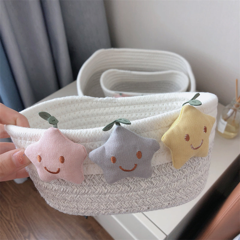 棉线桌面收纳筐手工编织收纳篮杂物置物筐玄关钥匙收纳盒家用收纳,收纳整理,桌面收纳盒,淘宝优惠券,粉丝福利购,淘宝优惠卷