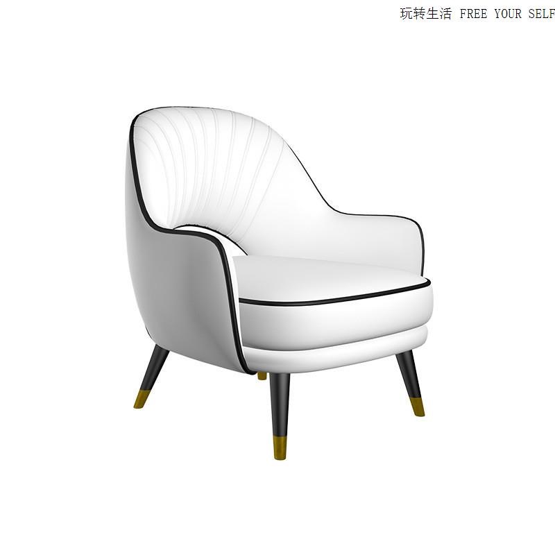 轻奢商用酒店接待桌椅组合售楼处会客洽谈单人沙发椅休息区沙发