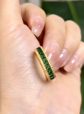 18K金戒指  精美排戒 80020