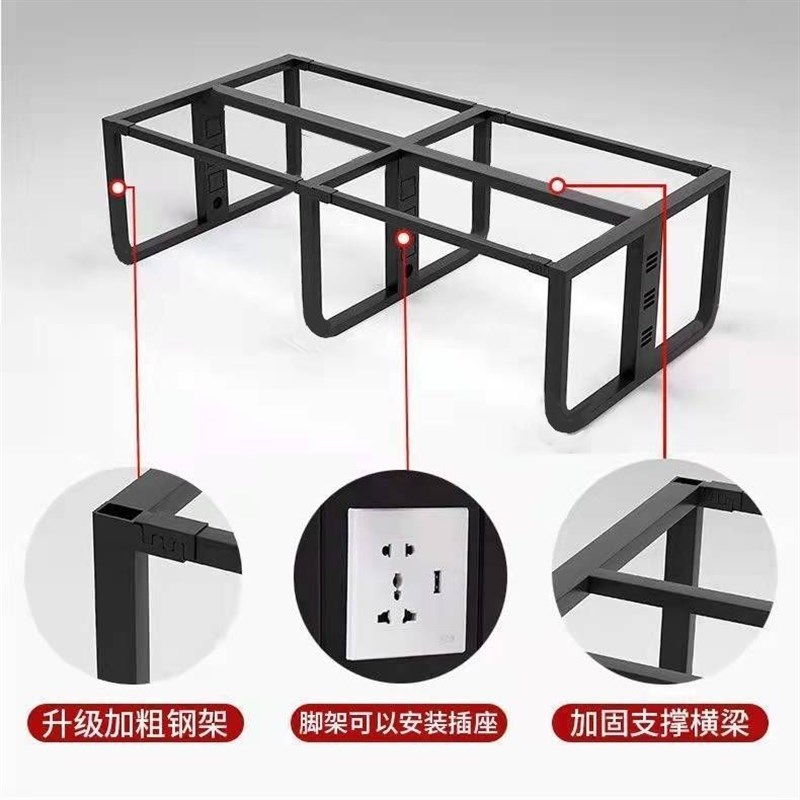 职员办公桌电脑桌员工工位桌简易双人办公桌子椅组合工位桌工作台