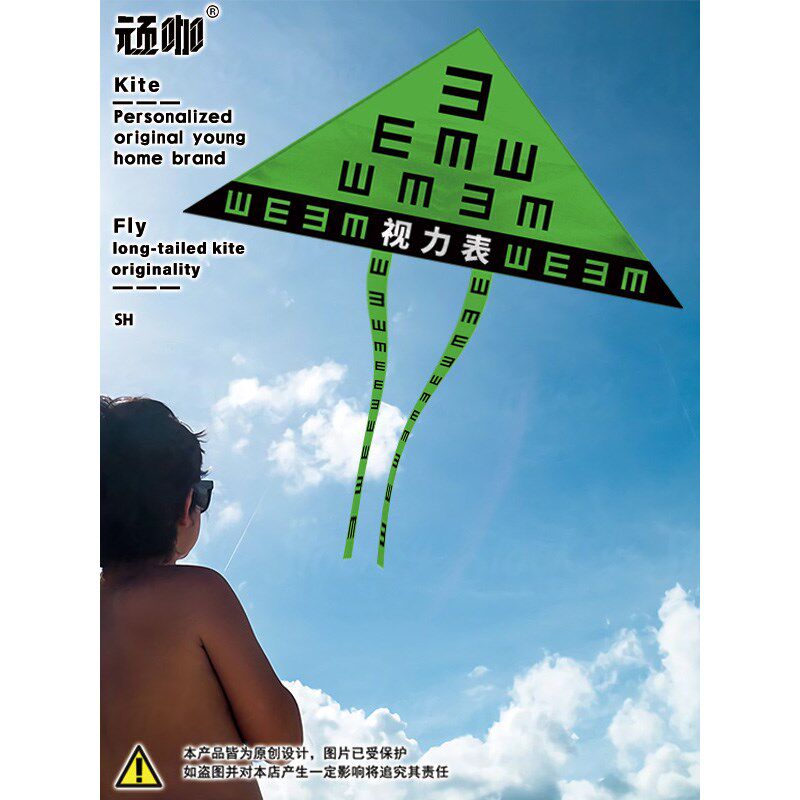 2024年新款风筝 视力表创意简单线轮儿童微风易飞 风筝是会飞的鱼