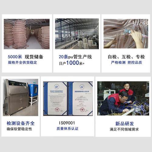 源头工厂柔SXZQ11-软可伸缩u丝软管多用抗老化p吸尘管PU聚氨钢酯