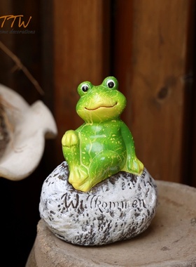 餐意庭院雨中坐石墩的胖树件家居装饰摆脂花园创厅橱窗饰品