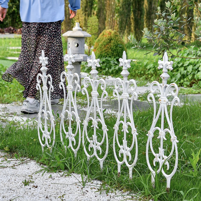 sunr 铸铁地插护栏别墅庭院围墙户外围栏爬藤室外栅栏铁艺栏杆