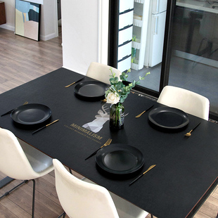 瑞朵 麋鹿家用防水防油防烫茶几台餐桌垫桌布 皮革桌垫