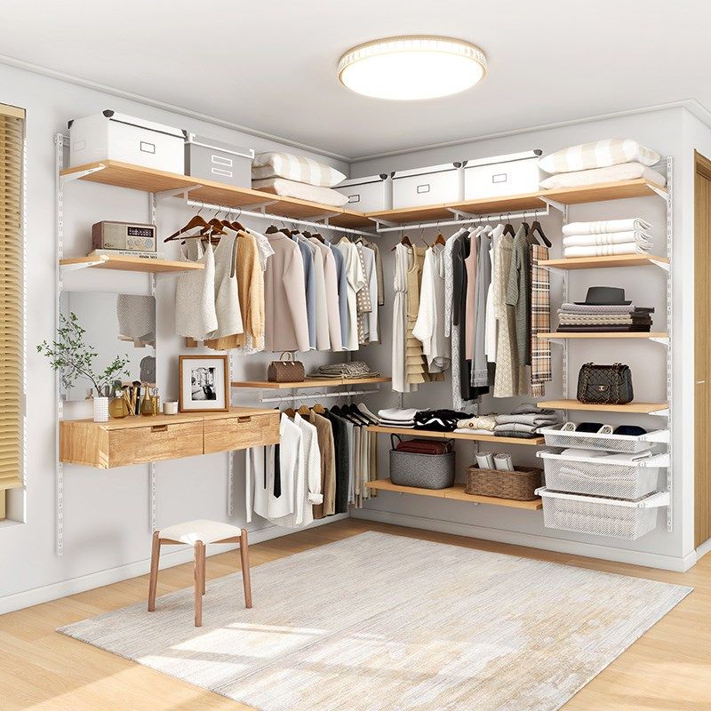 美定制赫拉实木衣柜砌墙钢架结构开放式家具卧室步入式衣帽间,住宅家具,自由组合衣柜,淘宝优惠券,粉丝福利购,淘宝优惠卷