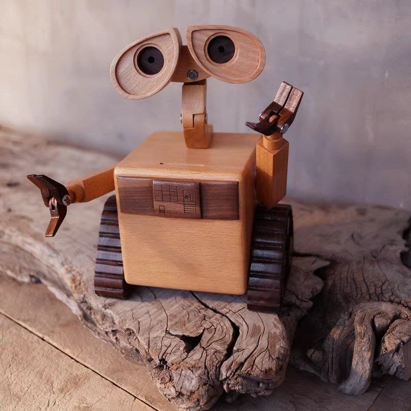 实木瓦力机器人存钱罐储蓄罐送孩子礼物乔迁搬家家居摆件装饰,家居饰品,桌面摆件,淘宝优惠券,粉丝福利购,淘宝优惠卷