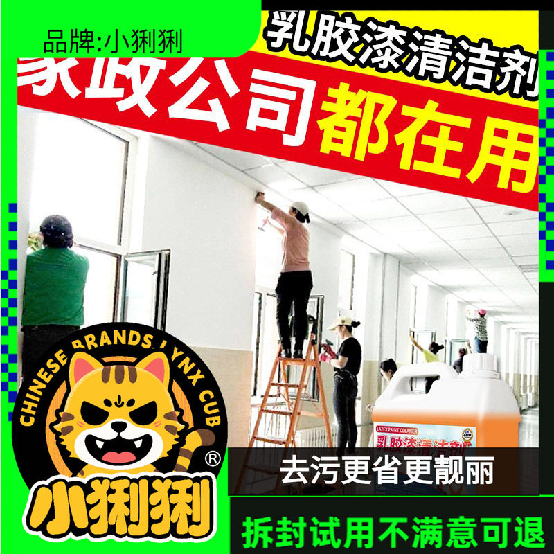 乳胶漆清洁剂去除油漆新房装修残留腻子粉开荒保洁清洗清洁剂