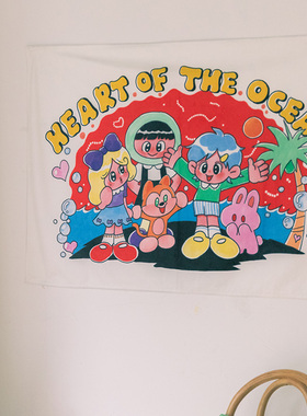 左咸敦道*owa款奥莉蛙背景布房间挂布挂毯卧室床头装饰墙布