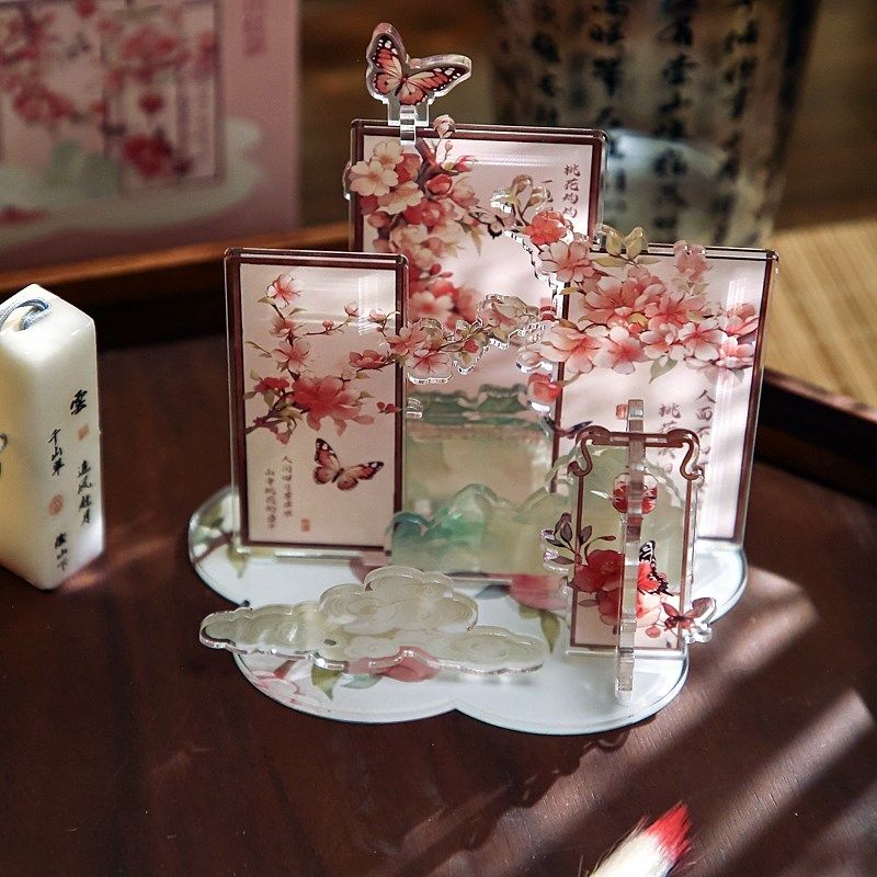 携花问君新中式古风亚克力立牌摆件桌面装饰古风送礼装饰家居装饰,家居饰品,桌面摆件,淘宝优惠券,粉丝福利购,淘宝优惠卷