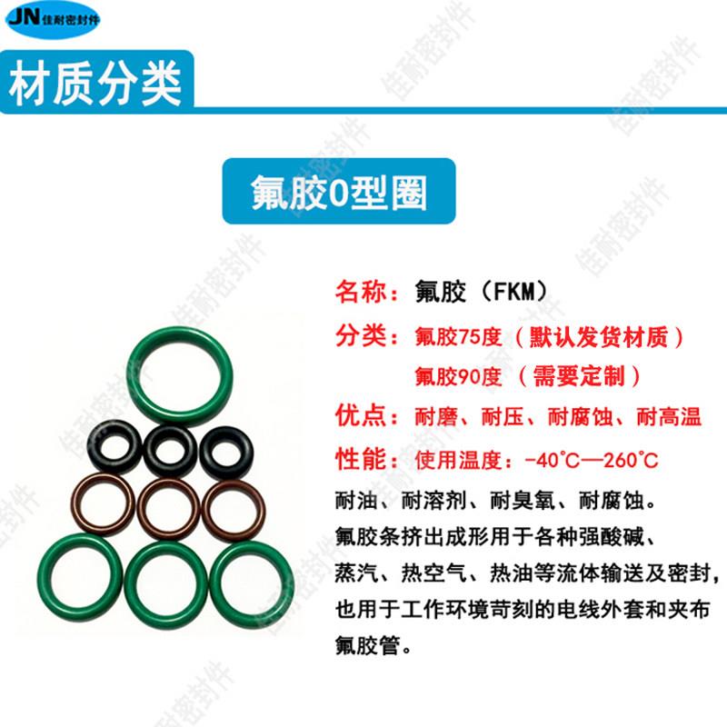新品绿/棕/黑色氟j胶耐高温O型密封圈外径14/15/16/17/18/19/20线