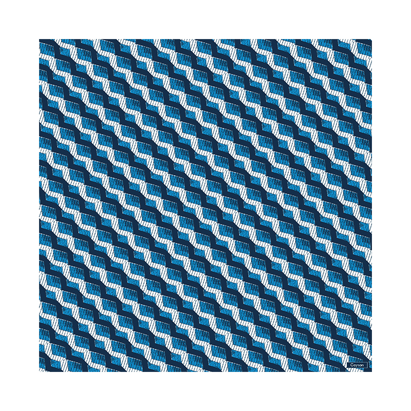 日系海蓝色男士小方巾桑蚕丝 真丝丝巾复古衬衫领巾柔软小围巾